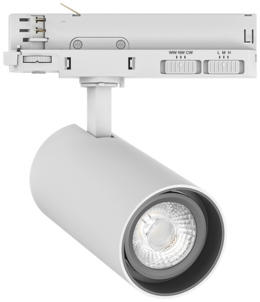 Spot LED DOTLUX SLIMtrack 29W 2670lm 927/932/940 36° AD3fa Ø75 bianco 