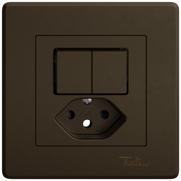 Kit di montaggio INC EDIZIO.liv SNAPFIX® per combi.T13 con 2 tasti shutter ma 