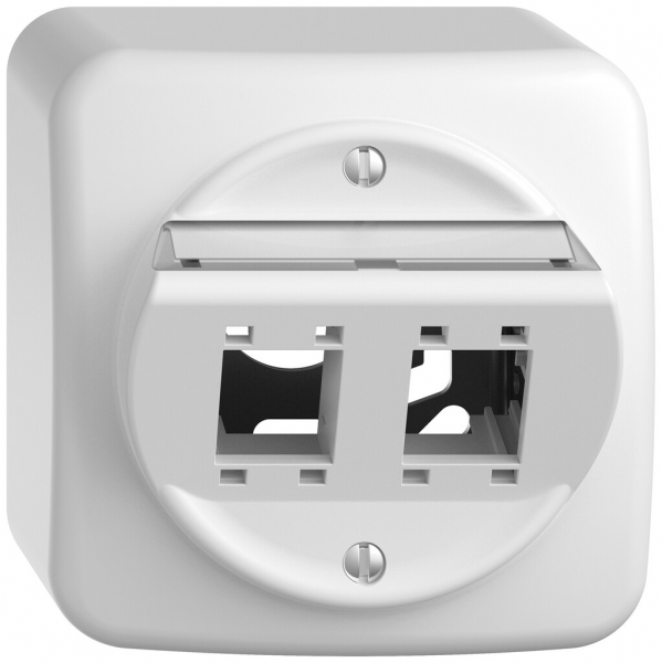 Kit di montaggio AP STANDARDdue SNAPFIX® freenet cat.5e/6 piastra supp.2× bi 
