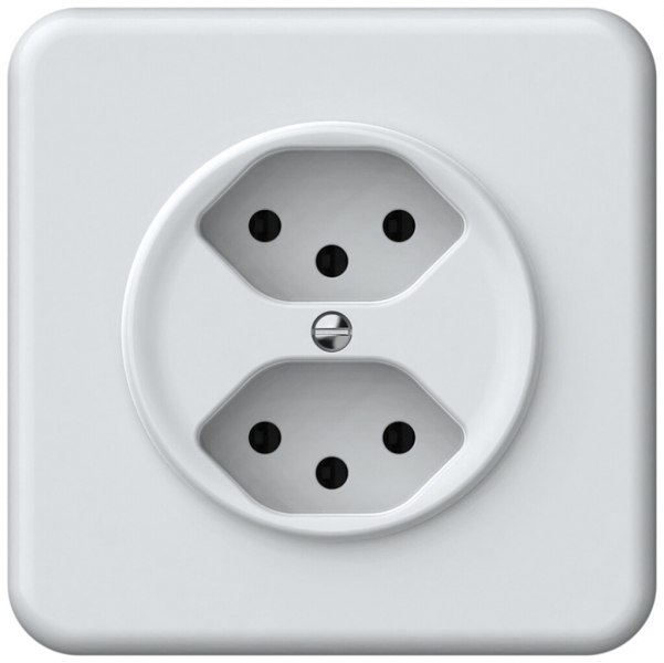 Presa INC origin 2×tipo 13 10A 230V 92×92mm bianco 