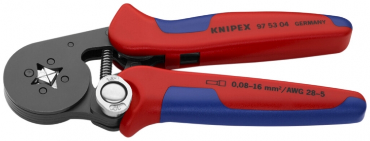 Pince à sertir KNIPEX auto-ajustable pour embouts 180mm 
