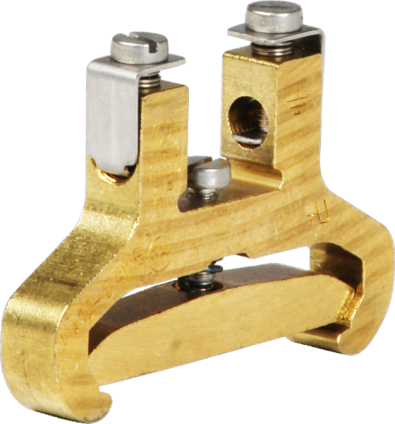 Borne de terre joignable Woertz 2.5…6mm² raccordement à vis 2×1 rail DIN 35mm 