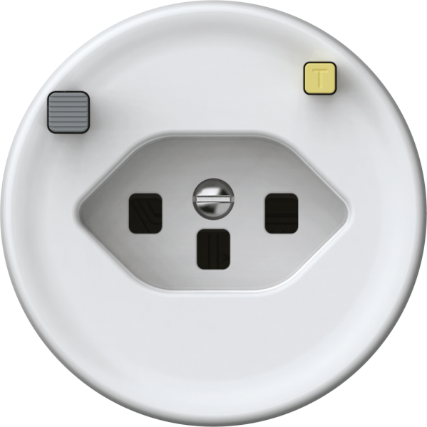 Prise FI origin 1×type 23 30mA 16A 230V 60×60mm blanc 