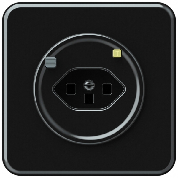 Prise FI ENC origin 1×type 23 30mA 16A 230V 92×92mm noir 