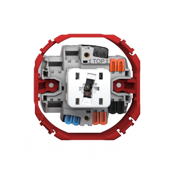 Tasto a pulsante Feller SNAPFIX® ARK/1P illuminazione laterale rosso 