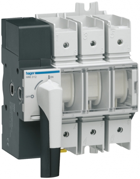 Interrupteur sectionneur Hager HAE312 3L 125A 