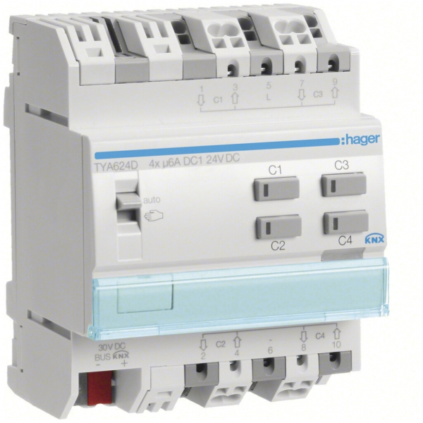 Actionneur AMD pour jalousie KNX 24V quadruple 