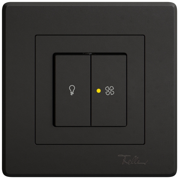 Interruttore a pulsante lum.INC EDIZIO.liv SNAPFIX® luce&venti 3/3/1L KS gi ne 