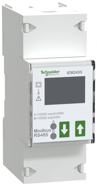 REG-Energiezähler Schneider Electric iEM2455 1P+N 100A Modbus 