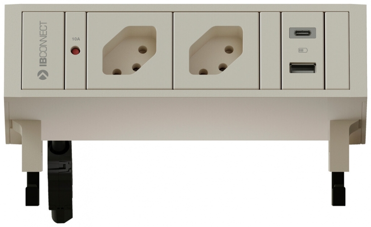 Presa multipla MH SUPRA 2×T13 2×USB-A/C 10/15W 0.3m bianco 