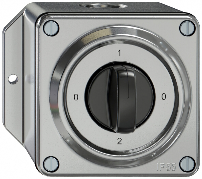 Interruttore rotativo AP ELEMENT SNAPFIX® 2/1L 16A 400V 0-1-0-2 all 