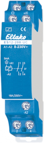 Télérupteur AMD Eltako 8…230VUC 2F, ES12-200 