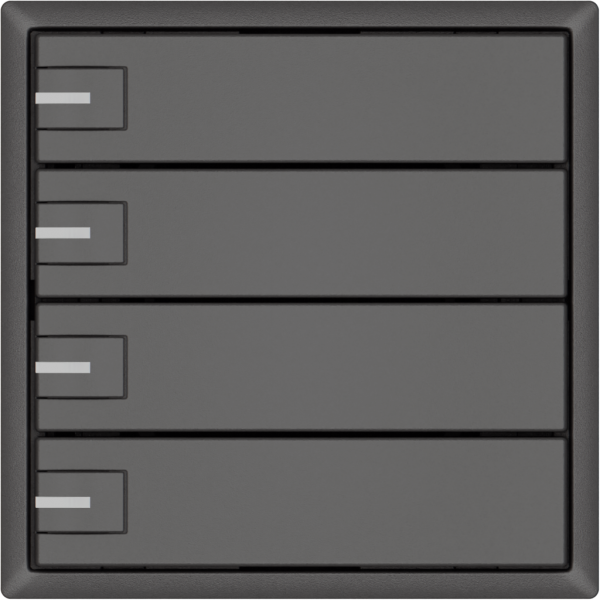 Pulsante universale EDIZIO.liv UNI SNAPFIX® 5…48V c.LED blu 4× com.1T grs 