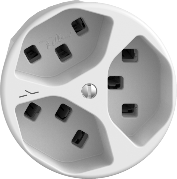 Prise STANDARDdue SNAPFIX® 3×T23 1×S bc 