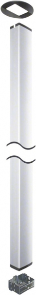 Deckenanschlusssäule tehalit DA200 2× Klemmtechnik H=3.4m verkehrsweiss 