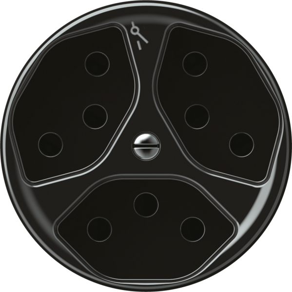 Presa origin 3×tipo 13 1×S 10A 230V 60×60mm nero 