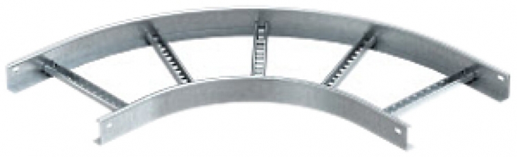 Gomito 90° orizzontale BET 60×300mm p.passerella cavi zincato i.continuo 