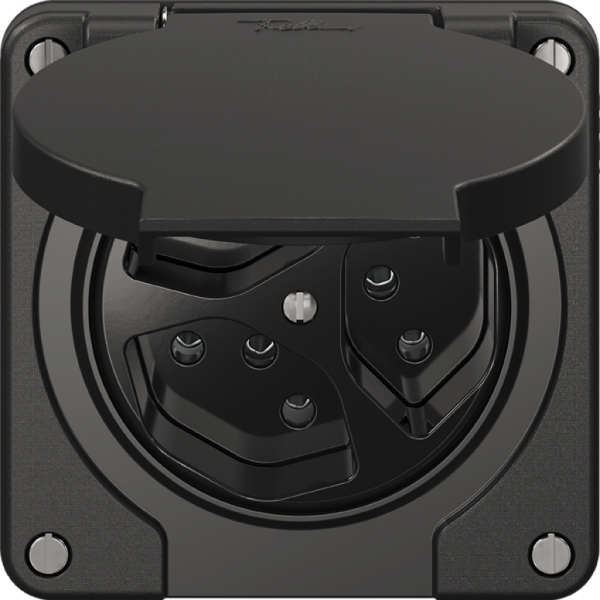 Prise NEVO N.CO, 3×T13, IP21, noir 