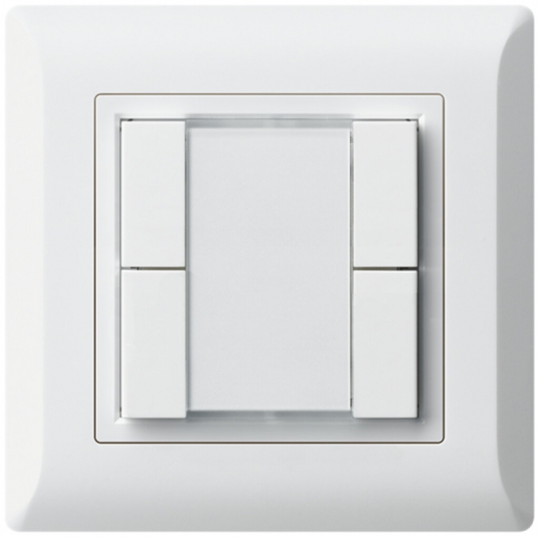 Poussoir multifonction ENC kallysto.line KNX RF 4× blanc 
