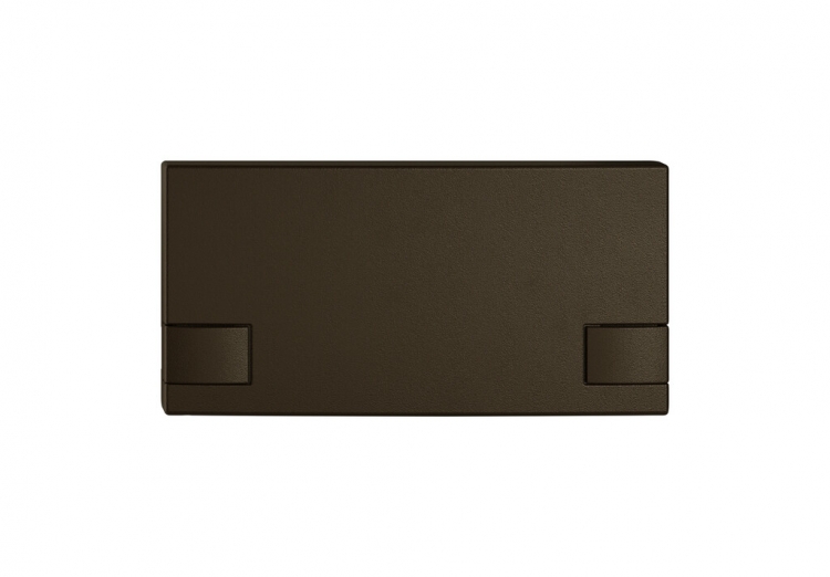 Poussoir 1/2 EDIZIO.liv KNX et UNI a.SNAPFIX® sans LED commande à 2 touches br 