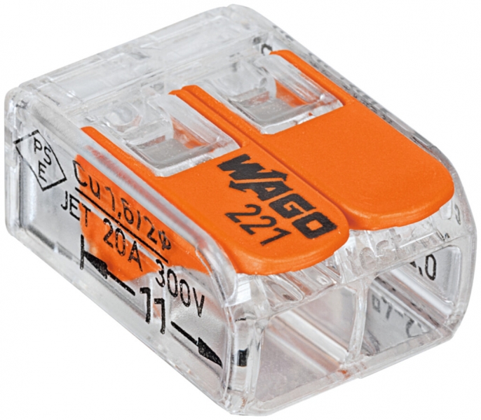 Borne pour boîte COMPACT série 221 2L 0.2…4mm² 