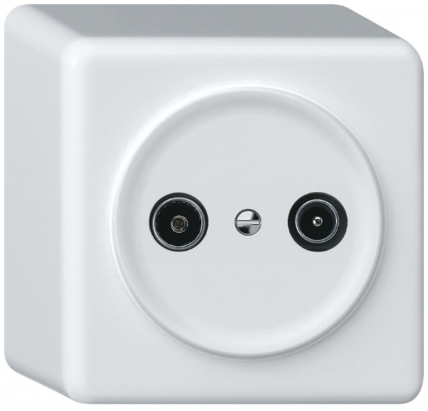AP-Antennendose TV-R origin Durchgangsdose 18.5dB 1.7dB weiss 
