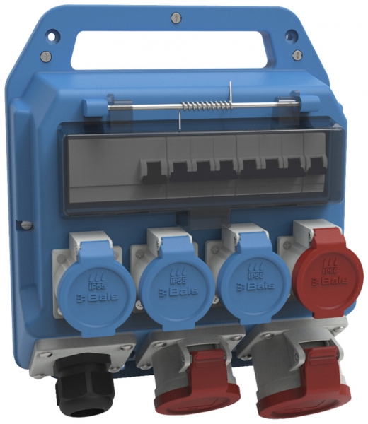 Distributore di corrente Bals EVKB 13/40A 3×T23 1×T25 1×CEE16 1×CEE32 1×FI 2×LS 