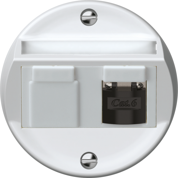 Scatola di raccordo origin RJ45 8(8) cat.6 obliquo schermate 60×60mm bianco 