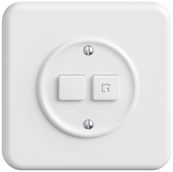 Interruttore a puls.INC STANDARDdue Wiser SNAPFIX® 1 canale 1 scena 2 tasti bi 