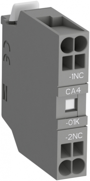 Blocco di contatti ausiliare ABB CA4-01K, 1R 4A AC-15, frontale Push-In 
