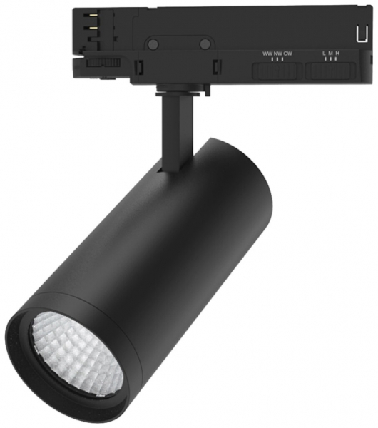 Spot LED DOTLUX SLIMtrack 29W 2670lm 927/932/940 36° AD3PH Ø75 noir 