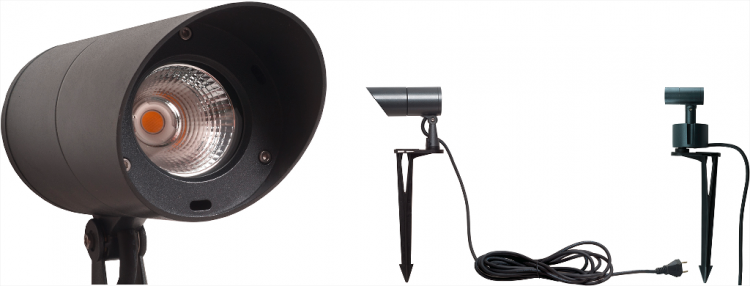 Spot da giardino a LED G500 9W, IP66 3000 K, 230 VAC, 24 ° 
