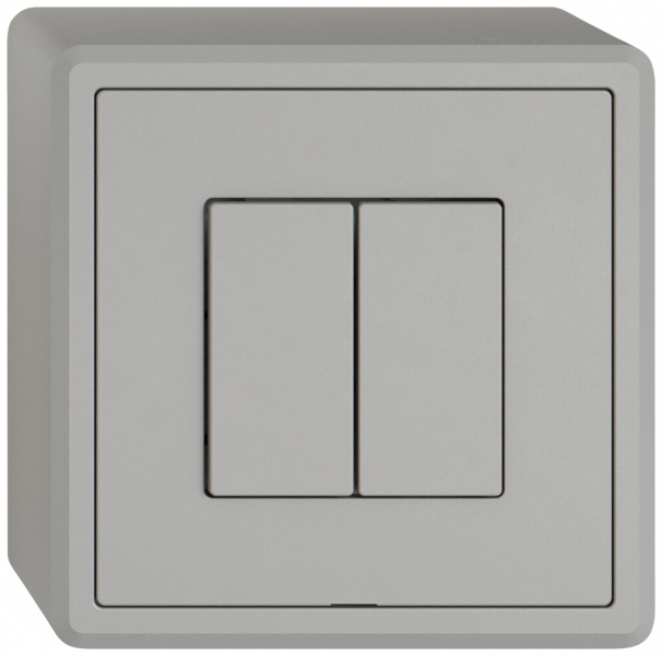 Interruttore a pulsante AP EDIZIO.liv Wiser SNAPFIX® 2 canali 2 tasti grc 