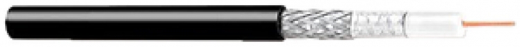 Câble d'antenne Telanor RG11-CH, 75Ω, 100m, noir, Fca 