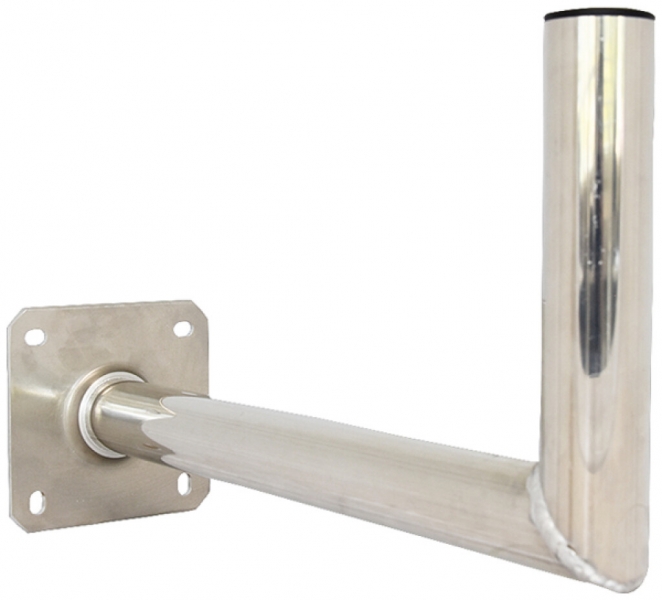 Support d'antenne WiSi fixation murale Ø50×500mm aluminium brillant 