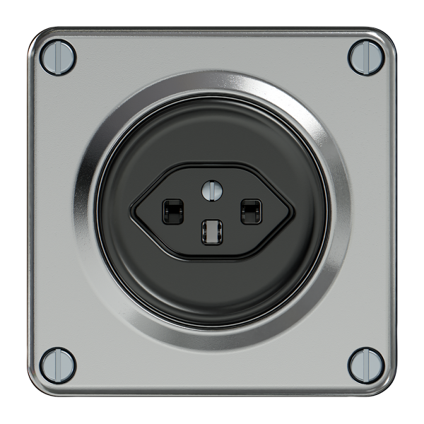 Prise ELEMENT SNAPFIX® 1×type 23 16A 250V IP20 alu 
