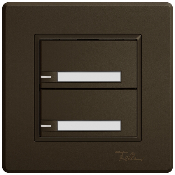 UP-KNX-Taster RGB EDIZIO.liv SNAPFIX® Temperaturfüh.RGB-LED Pap.2×T 1-Tbed.br 