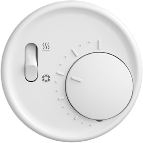 Thermostat d'ambiance STANDARDdue SNAPFIX® inter.chaud/froid 230V AC 50Hz bc 