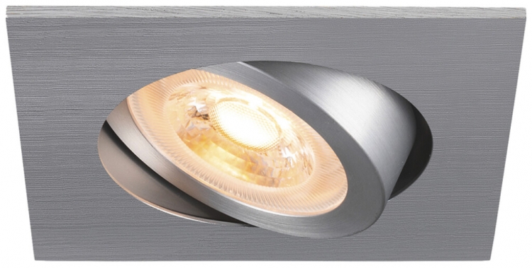 Downlight LED SLV NEW TRIA 68 GU10 1×10W REG 82×82mm argento 