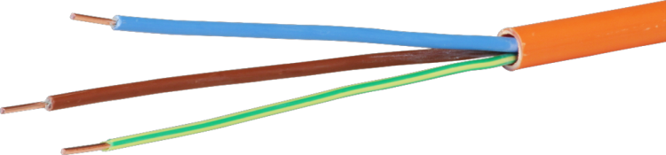 Câble de sécurité 3x1,5mm² LNPE FE180 E30 or Une longueur