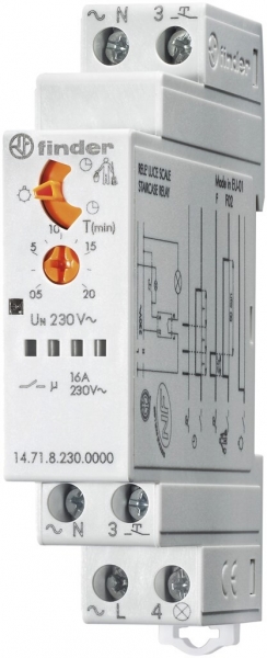 Timer per luci scale AMD Finder 14.71, 1Ch 16A/230AC 0.5…20min, 1UM 