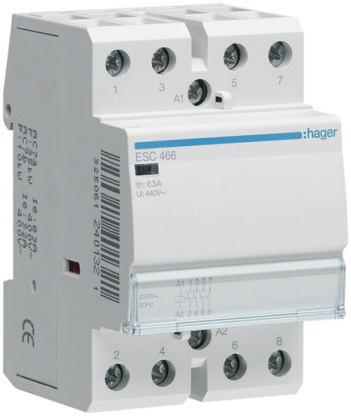 Contacteur AMD Hager 230VAC 3 fermeur 1 ouvreur 63A 3UM 