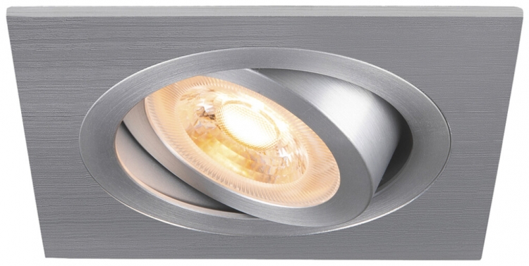 Downlight LED SLV NEW TRIA 75 GU10 1×10W REG 90×90mm argento 
