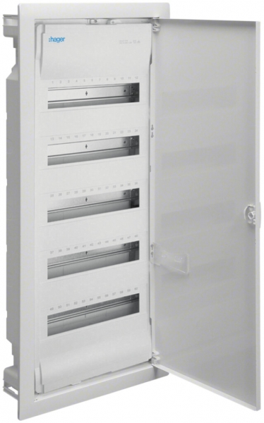Distributore INC Hager volta 5-file 60UM IP30 348×880×94.5mm 