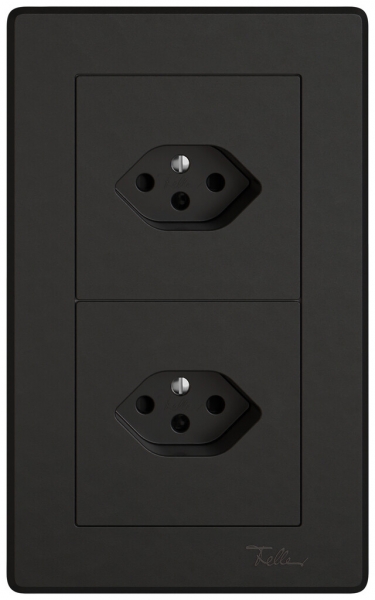 Combinaison ENC EDIZIO.liv SNAPFIX® 2×1 156×96mm 1×T13+1×T13 noir 