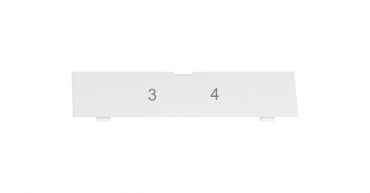 Plaquette indicatrice EDIZIO.liv SNAPFIX® pour sortie oblique no.3-4 bc 