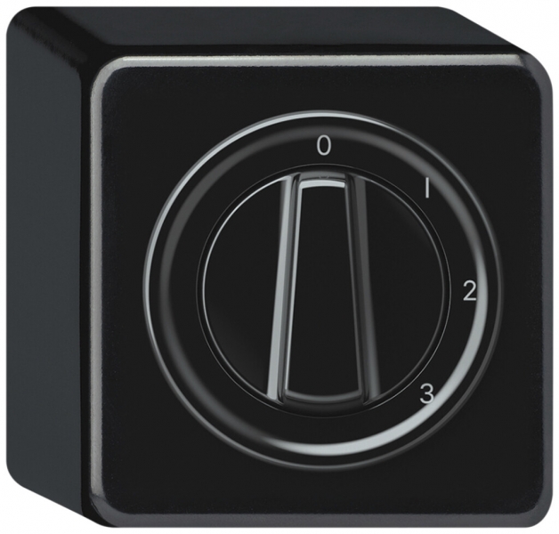 Interruttore rotativo AP origin comm.multip.5/1L 16A 250V 0-1-2-3 88×88×54mm ne 