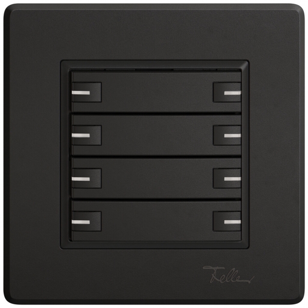Poussoir KNX RGB ENC EDIZIO.liv SNAPFIX® capteur temp.RGB-LED 8× comm.1T no 