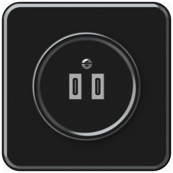 Prise de charge USB ENC origin 2×USB-C 3000mA 5V noir 