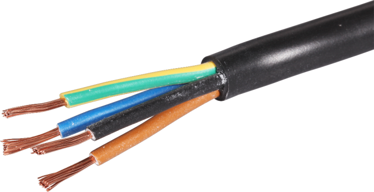 Cavo Td 4×1.5mm² 2LNPE nero Rotolo à 100m 